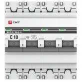 Автоматический выключатель EKF PROxima ВА 47-63 4P 10А (C) 4,5kA (автомат электрический)