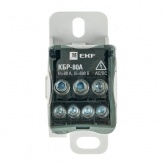 Блок распределительный EKF КБР на DIN-рейку и монтажную панель 80A 7 зажимов