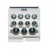 Блок распределительный EKF КБР на DIN-рейку и монтажную панель 500A 11 зажимов