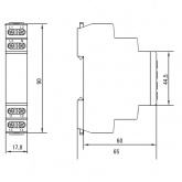 Реле контроля фаз EKF RKF-34 1НО+1НЗ 8А 154-540В 50/60Гц