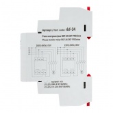 Реле контроля фаз EKF RKF-34 1НО+1НЗ 8А 154-540В 50/60Гц
