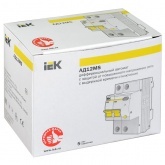 Дифференциальный автомат ИЭК АД12MS 2П C20А 100мА тип А однофазный электронный 4,5кА селективный (дифавтомат, АВДТ)