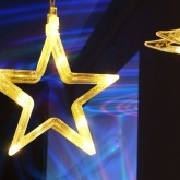 Фигура светодиодная Neon-Night Звездочка, на присоске с подвесом, цвет теплый белый