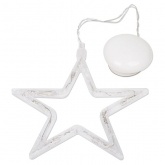 Фигура светодиодная Neon-Night Звездочка, на присоске с подвесом, цвет теплый белый