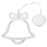 Фигура светодиодная Neon-Night Колокольчик, на присоске с подвесом, цвет теплый белый