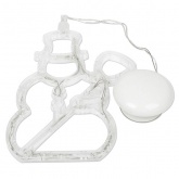 Фигура светодиодная Neon-Night Снеговик, на присоске с подвесом, цвет белый