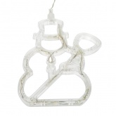 Фигура светодиодная Neon-Night Снеговик, на присоске с подвесом, цвет белый