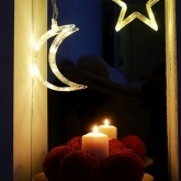 Фигура светодиодная Neon-Night Месяц, на присоске с подвесом, цвет теплый белый