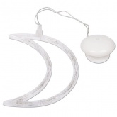 Фигура светодиодная Neon-Night Месяц, на присоске с подвесом, цвет теплый белый