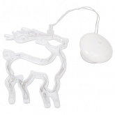 Фигура светодиодная Neon-Night Олененок, на присоске с подвесом, цвет белый