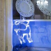 Фигура светодиодная Neon-Night Олененок, на присоске с подвесом, цвет белый