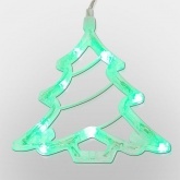 Фигура светодиодная Neon-Night Елочка, на присоске с подвесом, цвет зеленый