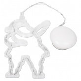 Фигура светодиодная Neon-Night Санта Клаус, на присоске с подвесом, цвет белый