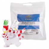 Фигура светодиодная Neon-Night Снеговик с подарком, RGB на присоске