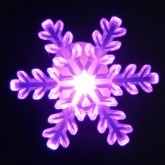 Снежинка маленькая RGB на присоске