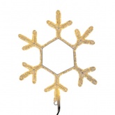 Фигура Снежинка, дюралайт цвет теплый белый, размер 45x38см IP65