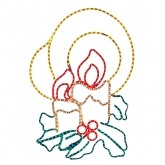 Фигура LED Две свечи, размер 100x75см IP65