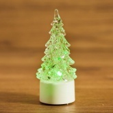 Фигура светодиодная на подставке Елочка маленькая 1LED RGB 8.5см Питание от 3 LR44 (в комплекте)