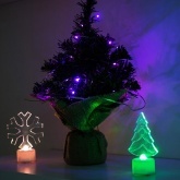 Фигура светодиодная на подставке Елочка 2D 1LED RGB 10см Питание от 3 AG13(LR44) (в комплекте)