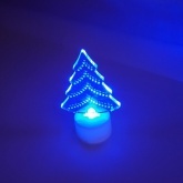 Фигура светодиодная на подставке Елочка 2D 1LED RGB 10см Питание от 3 AG13(LR44) (в комплекте)