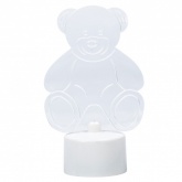 Фигура светодиодная на подставке Мишка 2D 1LED RGB 10см Питание от 3 AG13(LR44) (в комплекте)