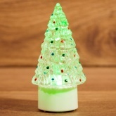 Фигура светодиодная на подставке Елочка средняя 1LED RGB 10.5см Питание от 3 LR44 (в комплекте)