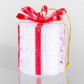 Фигура светодиодная на подставке Новогодний подарок 1LED RGB 6.5см Питание от 3 LR44 (в комплекте)