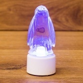 Фигура светодиодная на подставке Пингвин Кристалл 1LED RGB 9см Питание от 3 AG13(LR44)