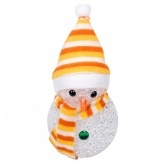 Акриловая светодиодная фигура Снеговик, 1LED RGB 10см, питание от 3 AG13/AG10 (батарейки в комплекте