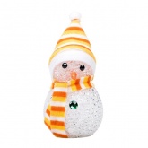 Акриловая светодиодная фигура Снеговик, 1LED RGB 10см, питание от 3 AG13/AG10 (батарейки в комплекте