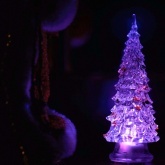 Акриловая светодиодная фигура Елочка, 1LED RGB 15см, питание от 3 AG13 (батарейки в комплекте)