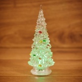 Акриловая светодиодная фигура Елочка, 1LED RGB 15см, питание от 3 AG13 (батарейки в комплекте)