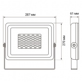 Прожектор светодиодный JazzWay PFL-SC 100W 6500K 8500Lm IP65 (матовое стекло)
