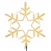 Фигура LED Снежинка, цвет тепло-белый, размер 55x55см IP65