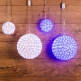 Шар светодиодный 220V, диаметр 20см, 200LED, цвет синий