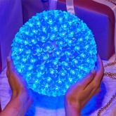 Шар светодиодный 220V, диаметр 20см, 200LED, цвет синий
