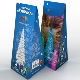 Акриловая светодиодная фигура Елочка, 1LED RGB 25см, питание от 3AAA (батарейки в комплекте)