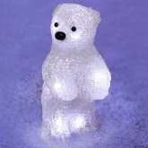 Акриловая светодиодная фигура Медвежонок, 10LED 12х22х13см, питание от 3AAA (не входят в комплект)