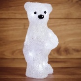 Акриловая светодиодная фигура Медвежонок, 10LED 12х22х13см, питание от 3AAA (не входят в комплект)