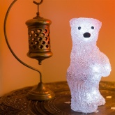 Акриловая светодиодная фигура Медвежонок, 10LED 12х22х13см, питание от 3AAA (не входят в комплект)