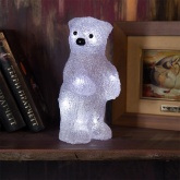 Акриловая светодиодная фигура Медвежонок, 10LED 12х22х13см, питание от 3AAA (не входят в комплект)