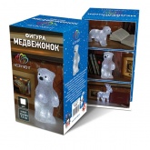 Акриловая светодиодная фигура Медвежонок, 10LED 12х22х13см, питание от 3AAA (не входят в комплект)