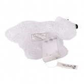 Акриловая светодиодная фигура Медвежонок, 16LED 24х11х18см, питание от 3AA (не входят в комплект)