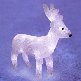 Акриловая светодиодная фигура Оленёнок, 24LED 30х10х28см, питание от 3AA (не входят в комплект)