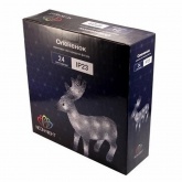 Акриловая светодиодная фигура Оленёнок, 24LED 30х10х28см, питание от 3AA (не входят в комплект)