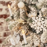 Гирлянда Свечи, 4м, темно-зеленый ПВХ, 20 LED 230V IP20 тепло-белые