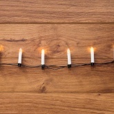 Гирлянда Свечи, 4м, темно-зеленый ПВХ, 20 LED 230V IP20 тепло-белые