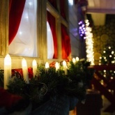 Гирлянда Свечи, 4м, темно-зеленый ПВХ, 20 LED 230V IP20 тепло-белые