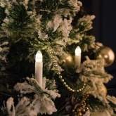 Гирлянда Свечи, 10м, темно-зеленый ПВХ, 50 LED 230V IP20 тепло-белые