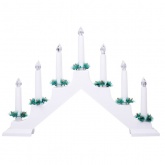 Новогодняя горка 7 свечек, 230V IP20, цвет корпуса: белый, цвет свечения: теплый белый